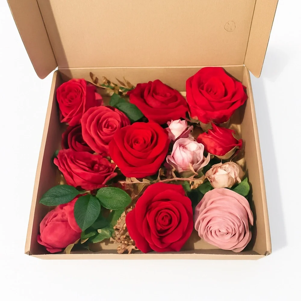 17 PCS Artificial Flowers Combo Fake Flowers for DIY.